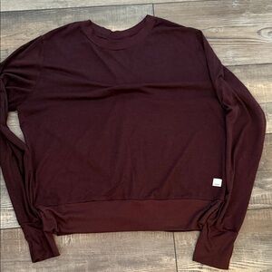 Vuori Deep Maroon lightweight long sleeve top